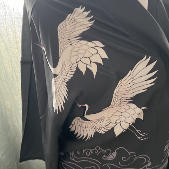 Simple Suzanne Betro grey duster with birds size Xl - Picture 2 of 8